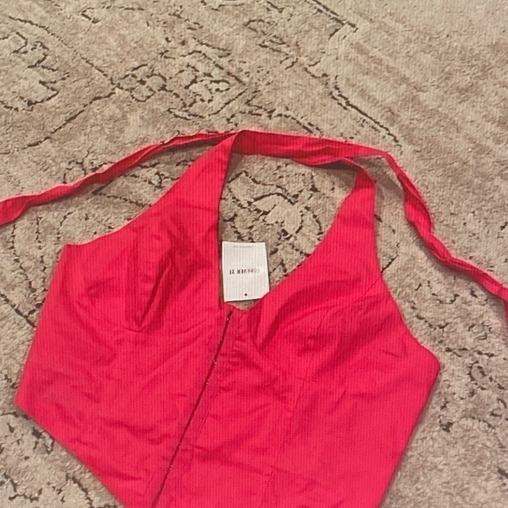Forever 21 Hot Pink Halter Tank Top